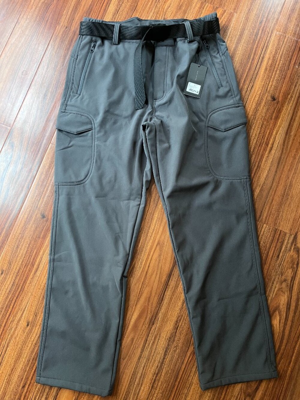 NWT Free Soldier Softsshell Cargo Pants With Belt Fleece-Lined Olive 36W/32L